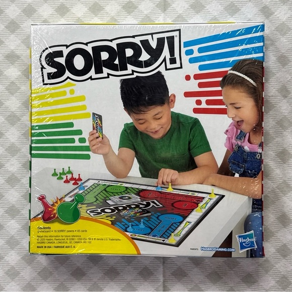 Sorry! Classic Hasbro Board Game for Kids Ages 6 and Up, Sorry Game 2-4 Players - Picture 2 of 2